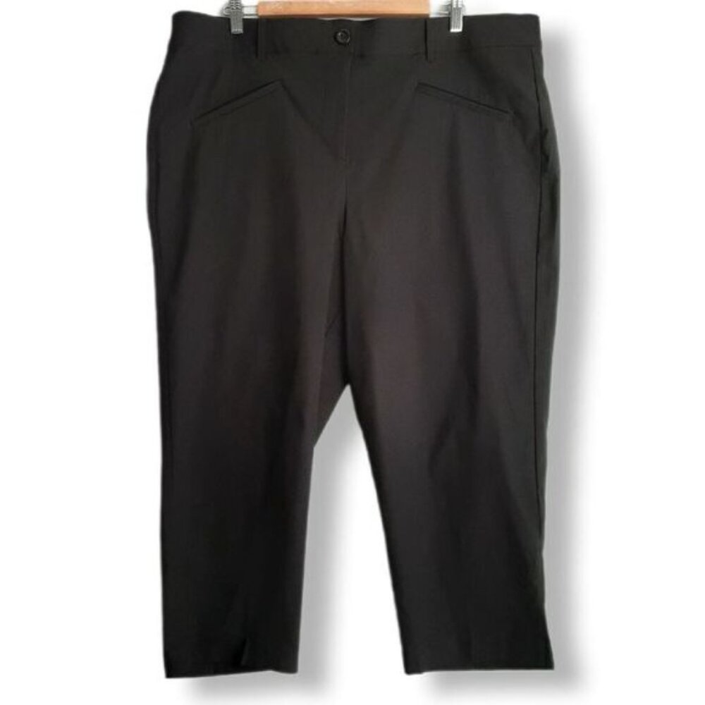PENNINGTONS | In Every Story Capri Crop Stretchy Dress Pants Black PLUS Sz 20